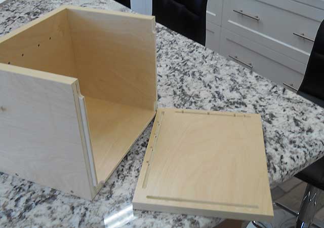 blind dado detail on plywood cabinet