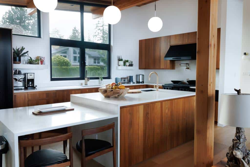 kitchen built by COMSENSE with plywood cabinet boxes in Nanaimo, BC.
